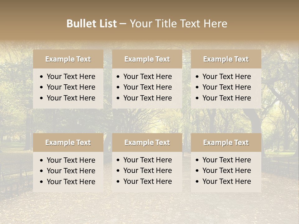 Walkway In The Park PowerPoint Template