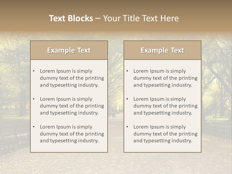 Walkway In The Park PowerPoint Template