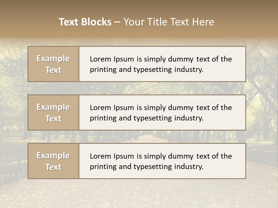 Walkway In The Park PowerPoint Template