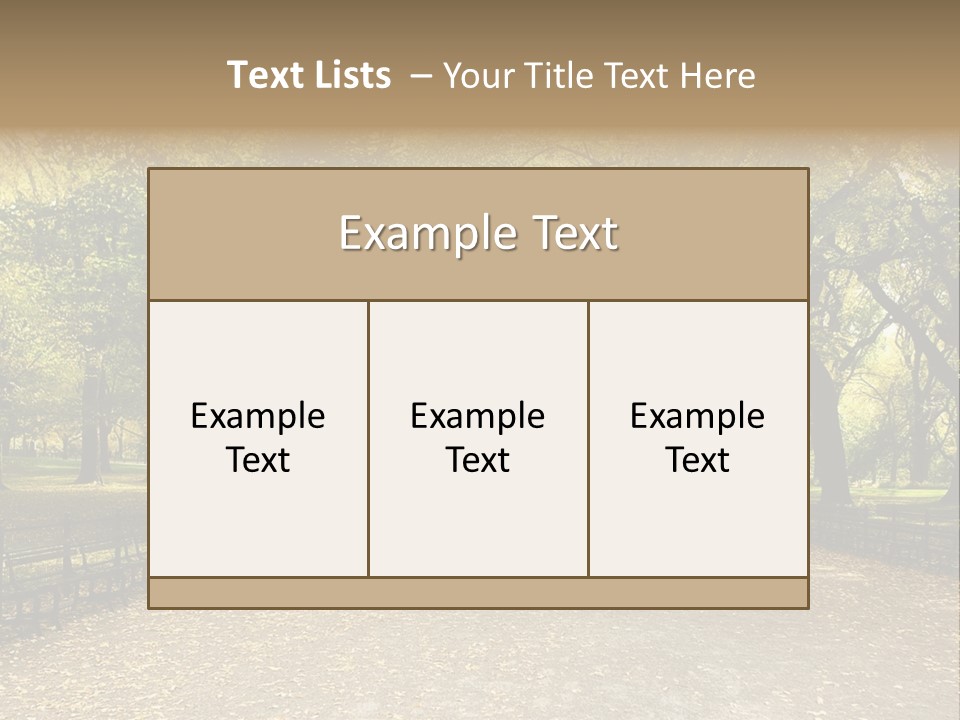 Walkway In The Park PowerPoint Template