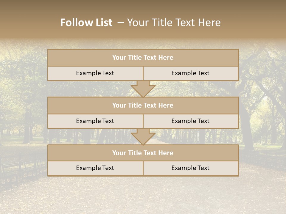 Walkway In The Park PowerPoint Template