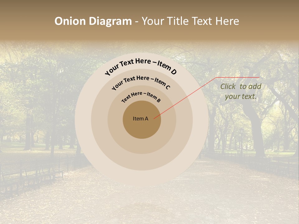 Walkway In The Park PowerPoint Template