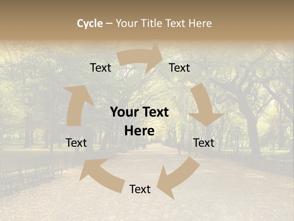 Walkway In The Park PowerPoint Template