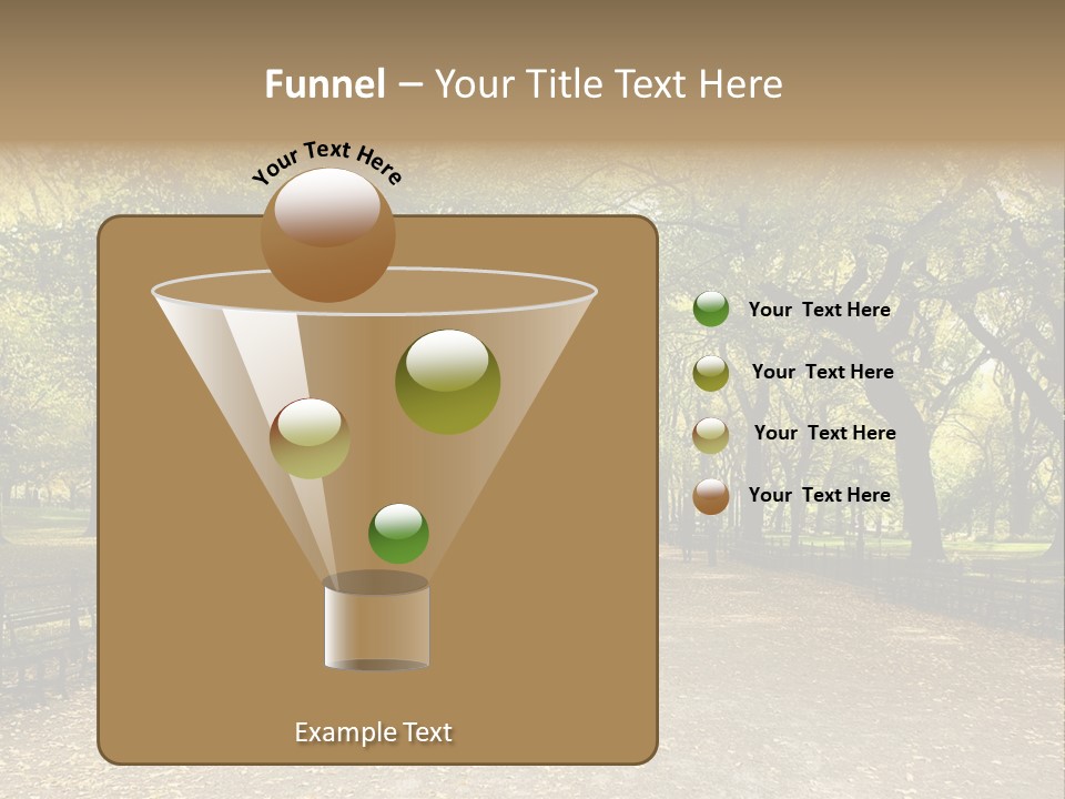 Walkway In The Park PowerPoint Template