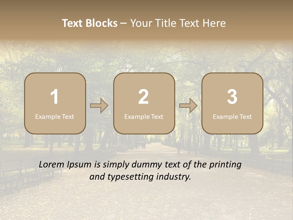 Walkway In The Park PowerPoint Template