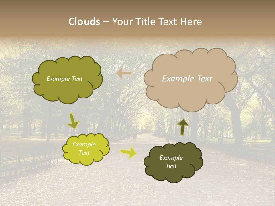 Walkway In The Park PowerPoint Template