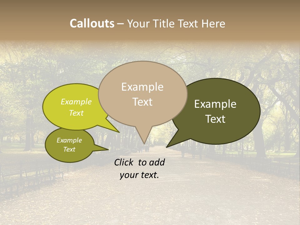 Walkway In The Park PowerPoint Template