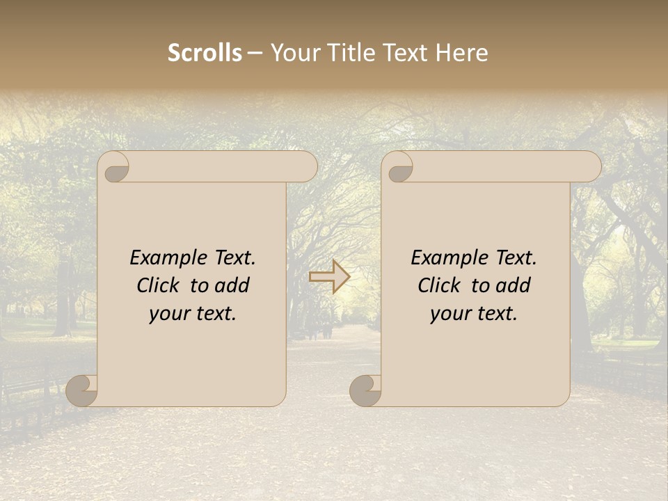 Walkway In The Park PowerPoint Template