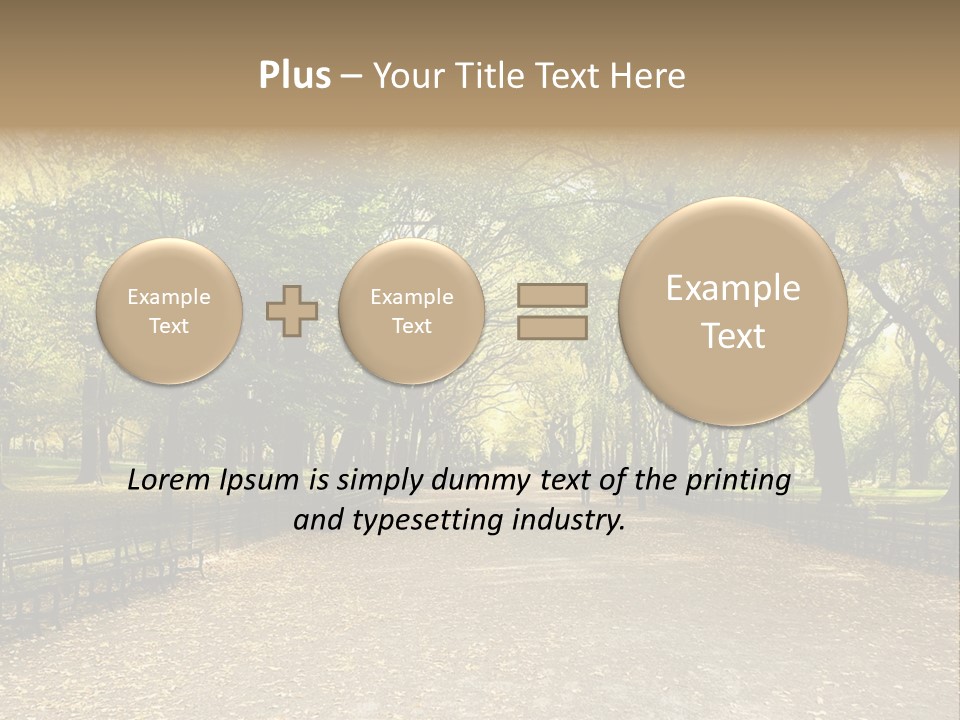 Walkway In The Park PowerPoint Template