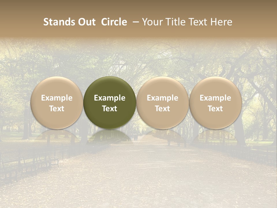 Walkway In The Park PowerPoint Template