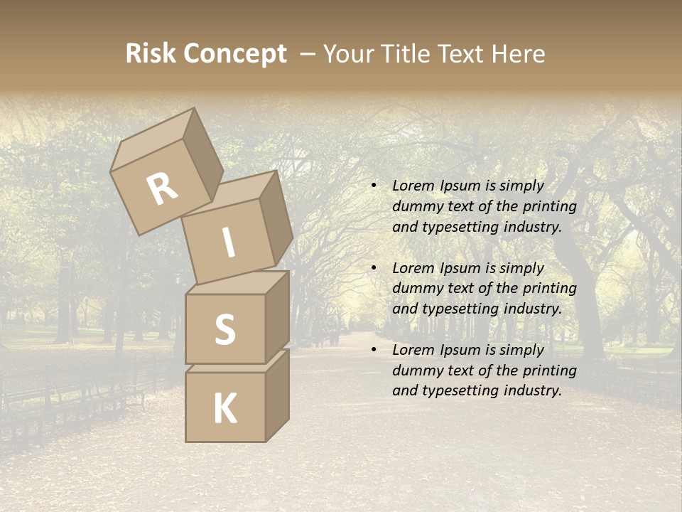 Walkway In The Park PowerPoint Template