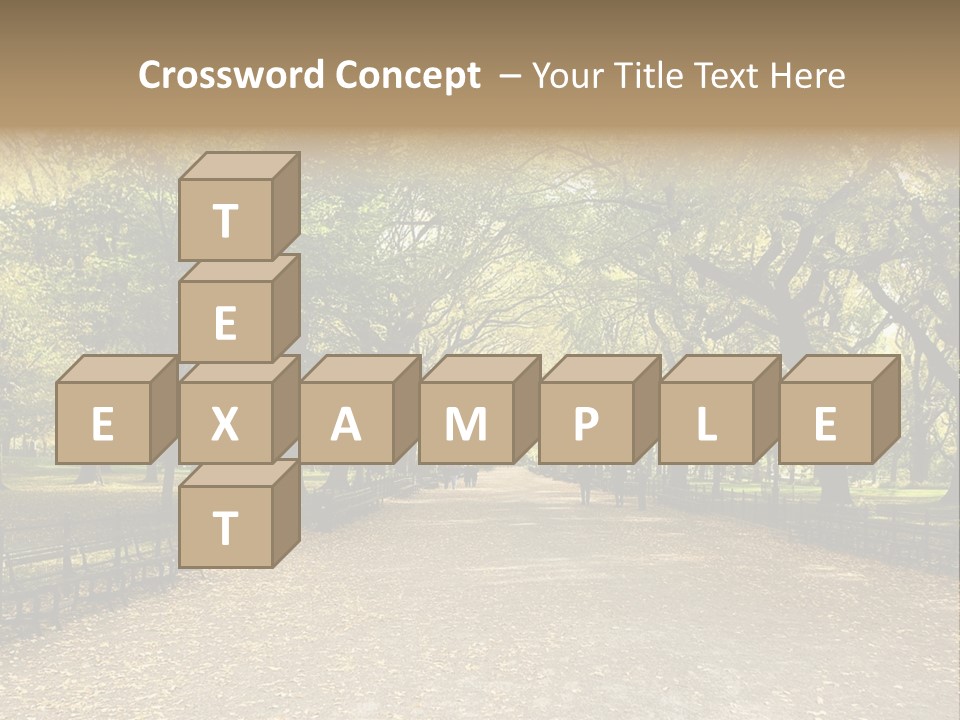 Walkway In The Park PowerPoint Template