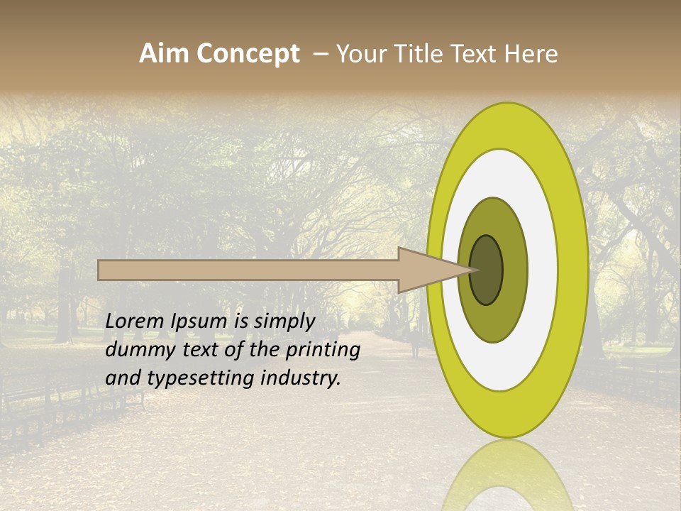 Walkway In The Park PowerPoint Template