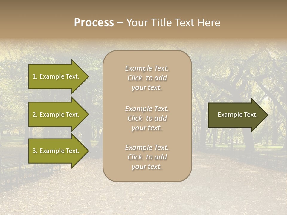 Walkway In The Park PowerPoint Template