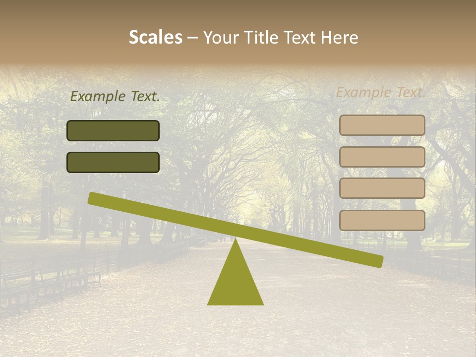 Walkway In The Park PowerPoint Template