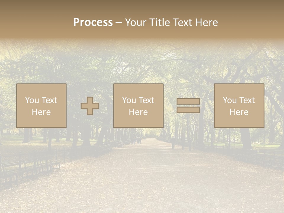 Walkway In The Park PowerPoint Template