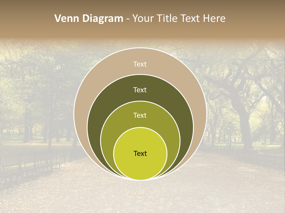 Walkway In The Park PowerPoint Template