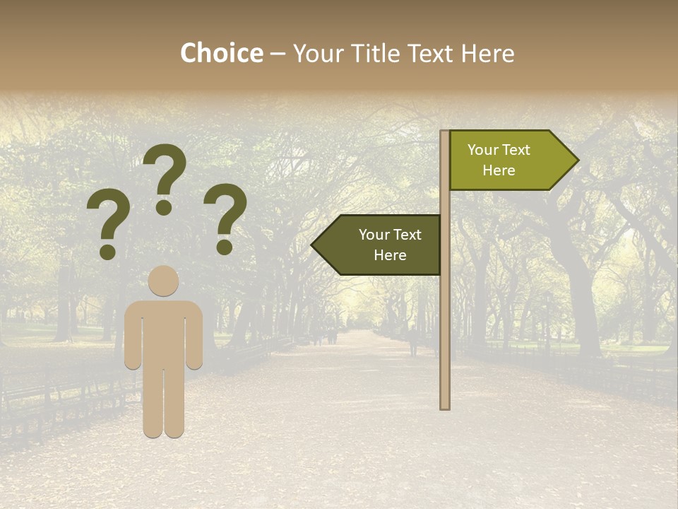 Walkway In The Park PowerPoint Template