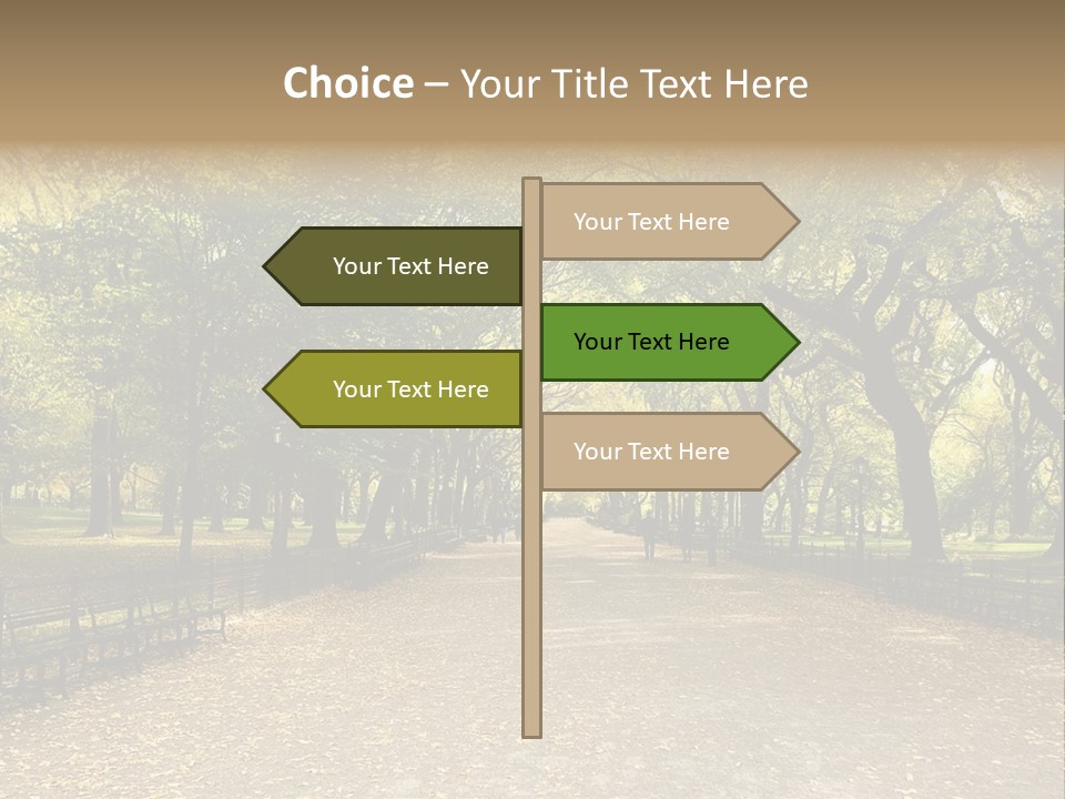 Walkway In The Park PowerPoint Template