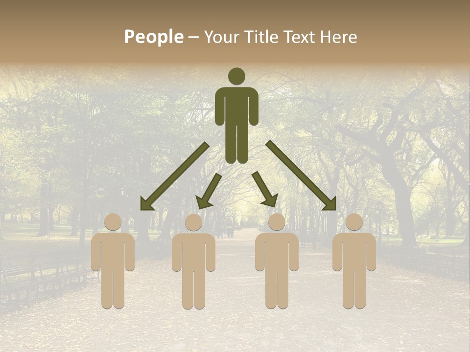 Walkway In The Park PowerPoint Template