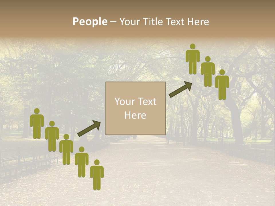 Walkway In The Park PowerPoint Template