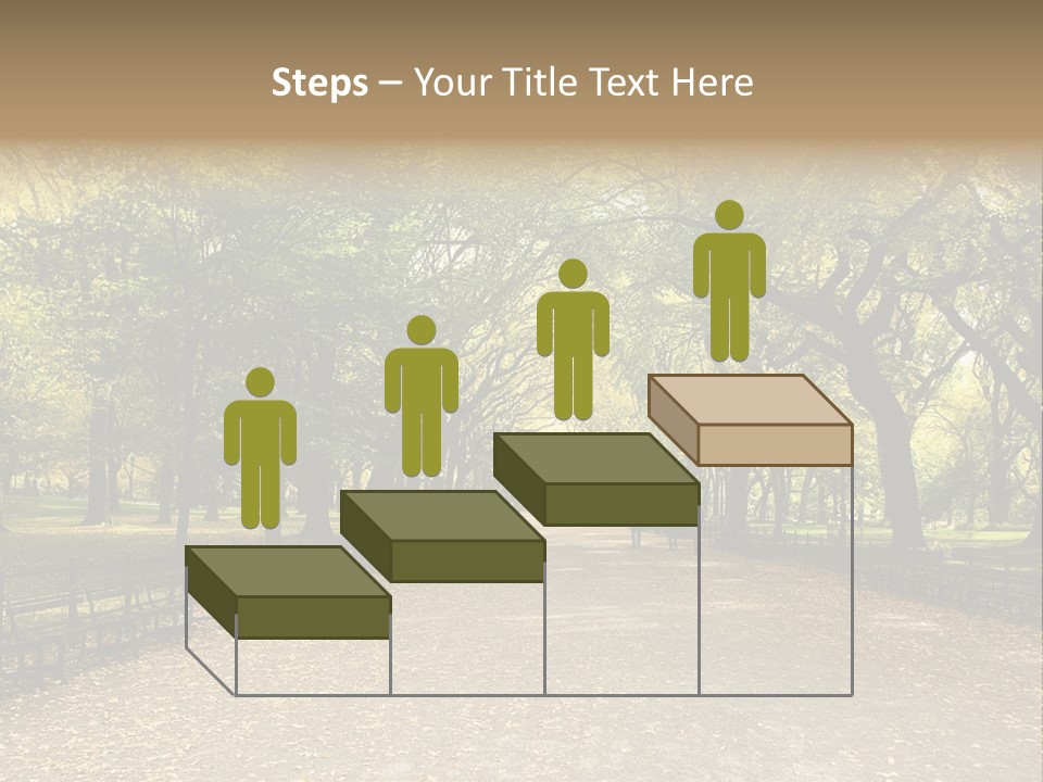 Walkway In The Park PowerPoint Template