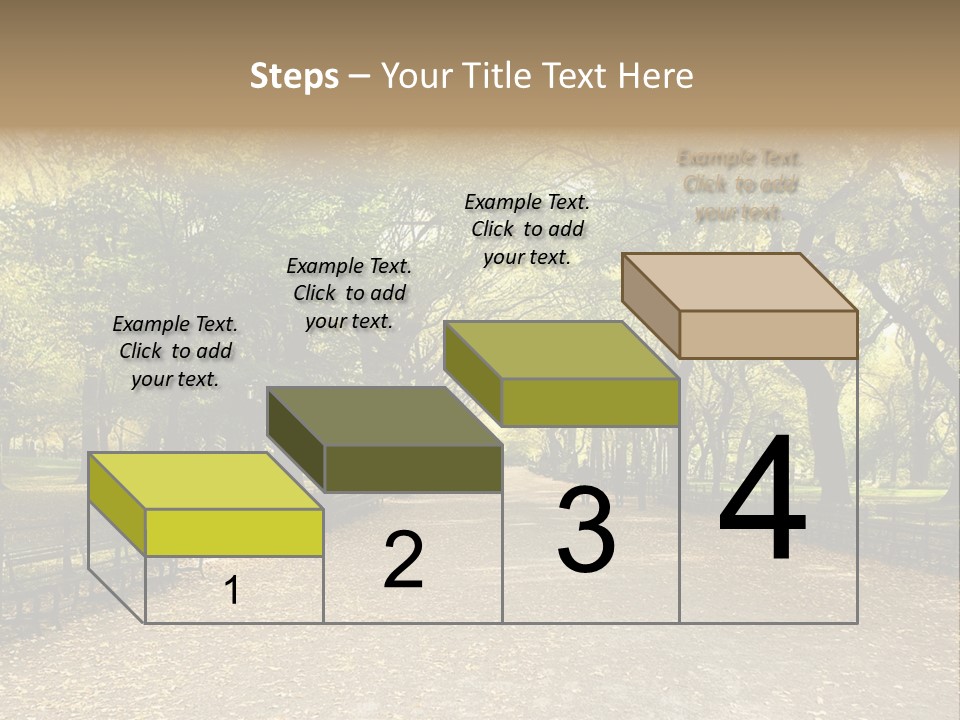 Walkway In The Park PowerPoint Template