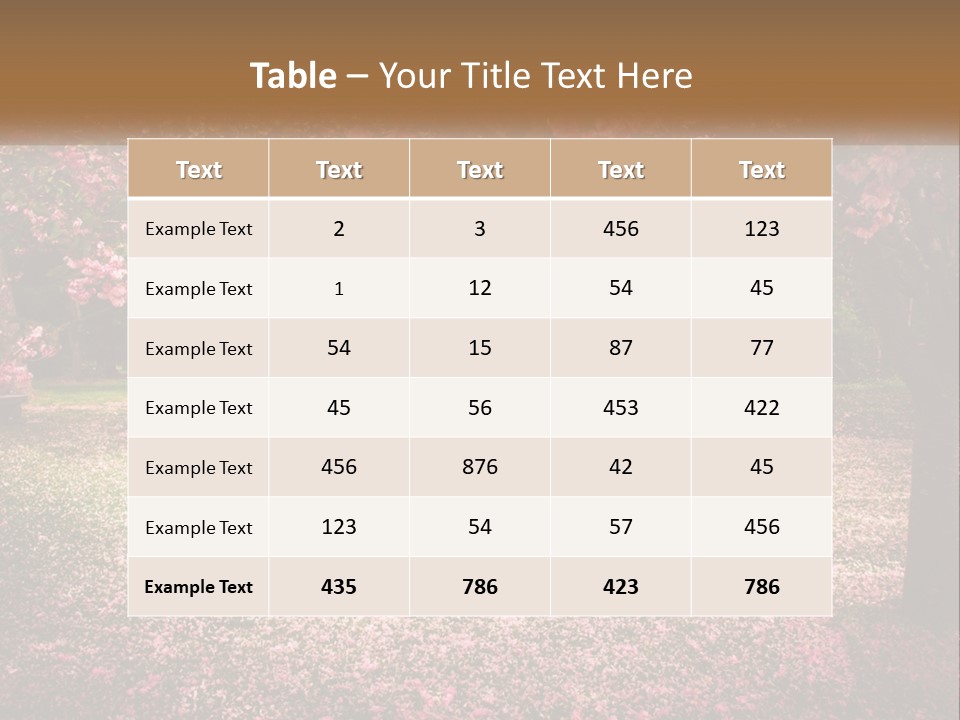 Park Bench With Sakura PowerPoint Template