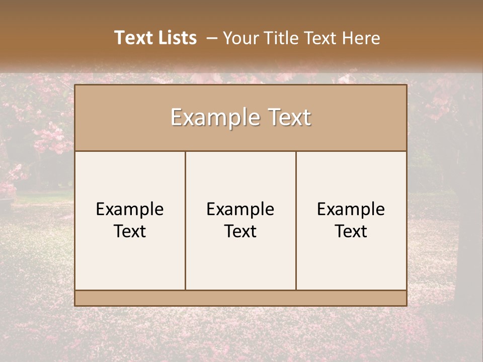 Park Bench With Sakura PowerPoint Template