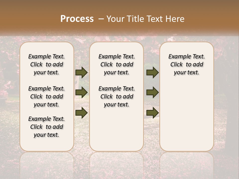Park Bench With Sakura PowerPoint Template