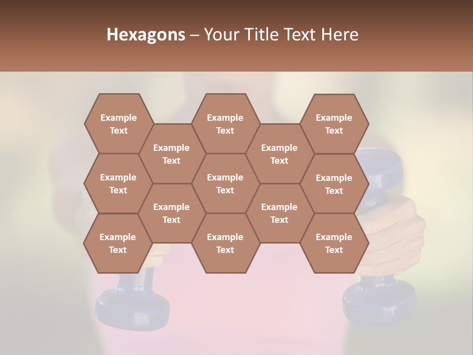 Girl With Dumbbells For Fitness PowerPoint Template