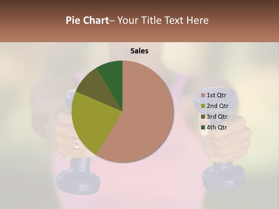 Girl With Dumbbells For Fitness PowerPoint Template