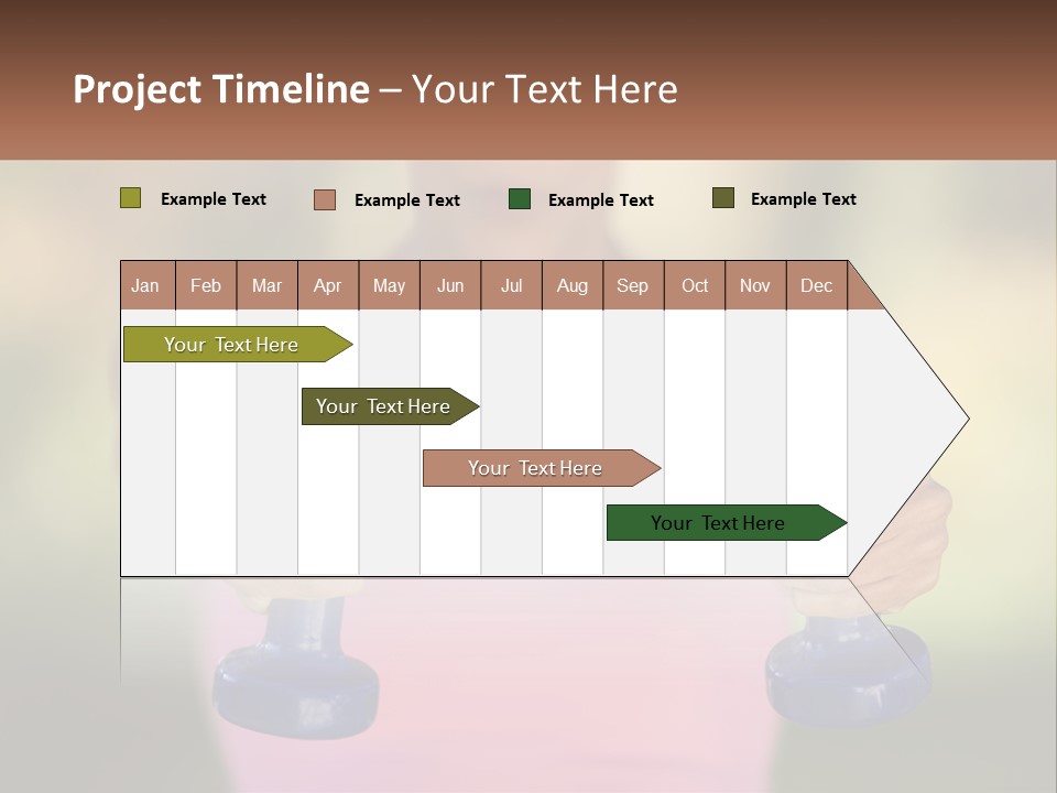 Girl With Dumbbells For Fitness PowerPoint Template