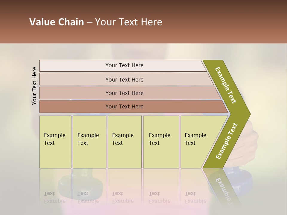 Girl With Dumbbells For Fitness PowerPoint Template