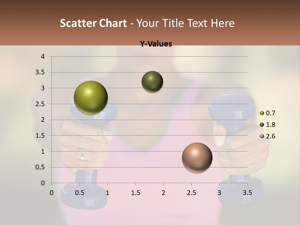 Girl With Dumbbells For Fitness PowerPoint Template