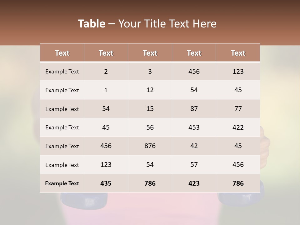 Girl With Dumbbells For Fitness PowerPoint Template