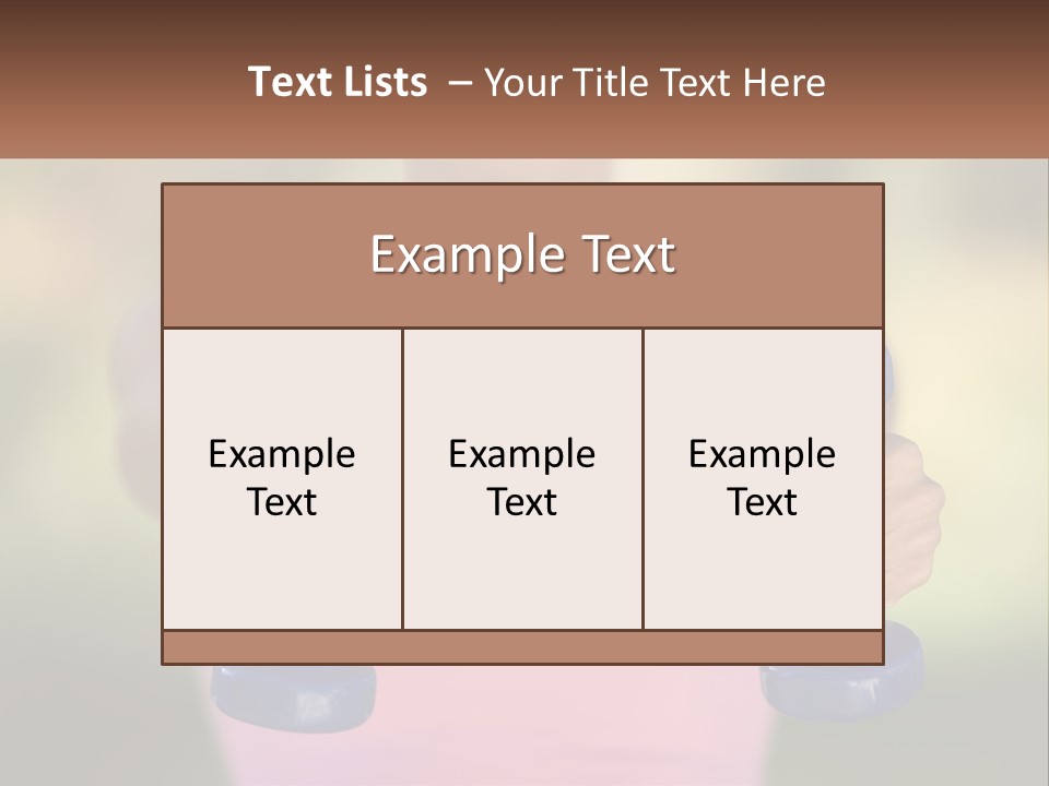Girl With Dumbbells For Fitness PowerPoint Template