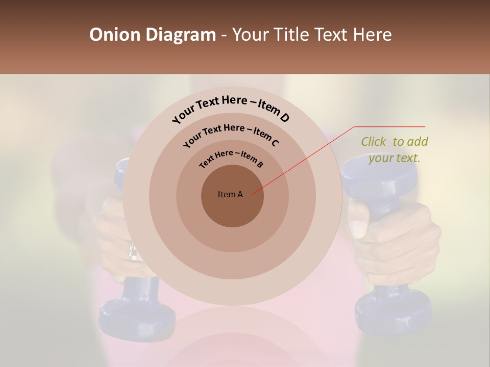 Girl With Dumbbells For Fitness PowerPoint Template