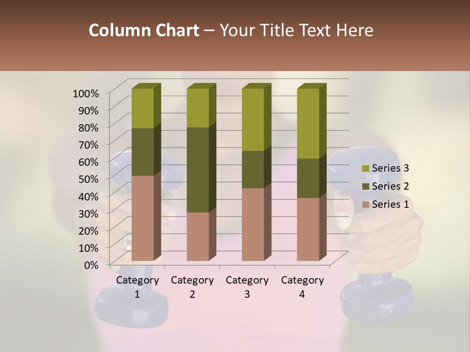 Girl With Dumbbells For Fitness PowerPoint Template