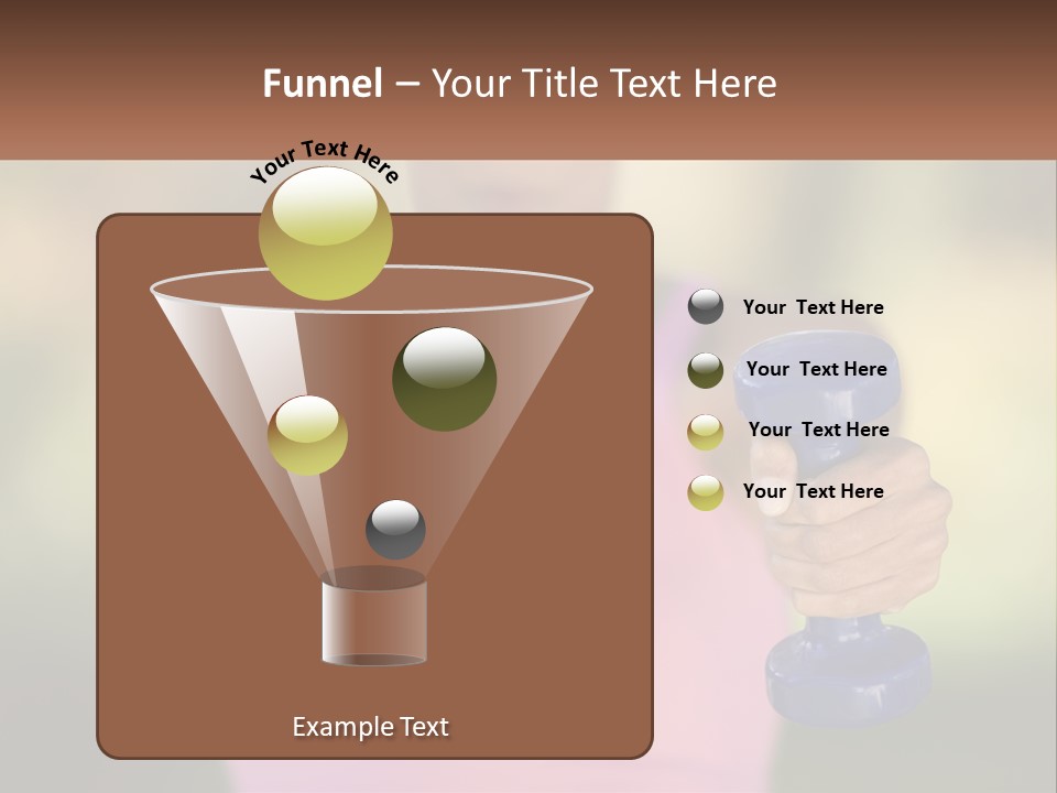 Girl With Dumbbells For Fitness PowerPoint Template