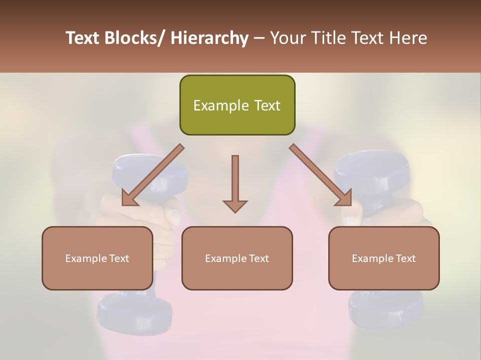 Girl With Dumbbells For Fitness PowerPoint Template