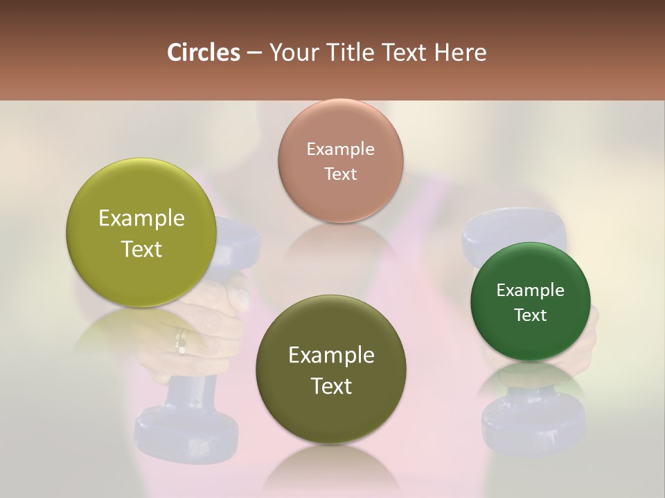 Girl With Dumbbells For Fitness PowerPoint Template