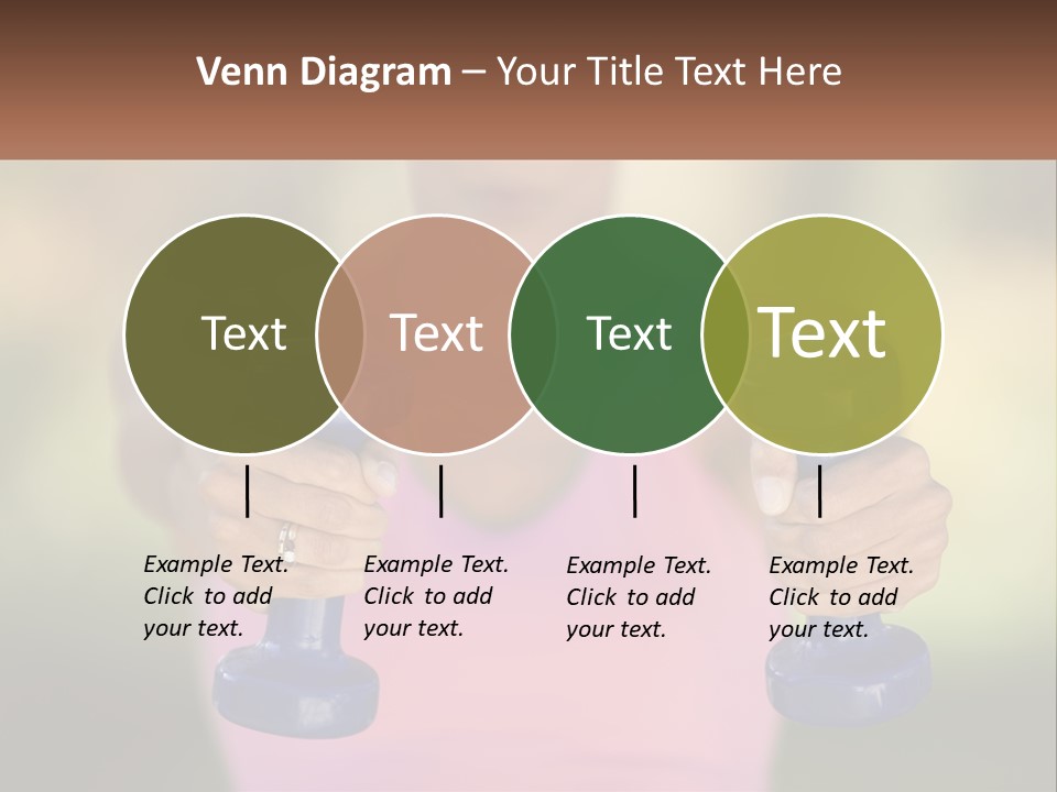 Girl With Dumbbells For Fitness PowerPoint Template