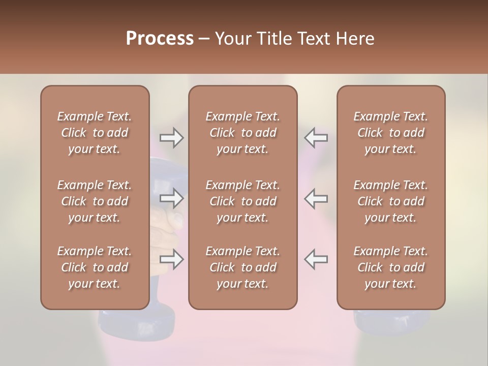 Girl With Dumbbells For Fitness PowerPoint Template