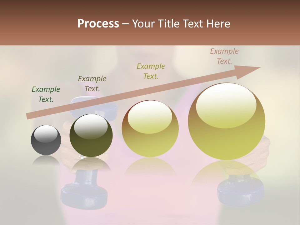 Girl With Dumbbells For Fitness PowerPoint Template