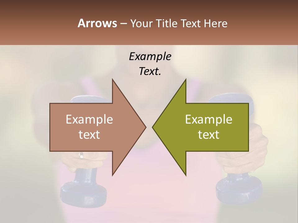 Girl With Dumbbells For Fitness PowerPoint Template