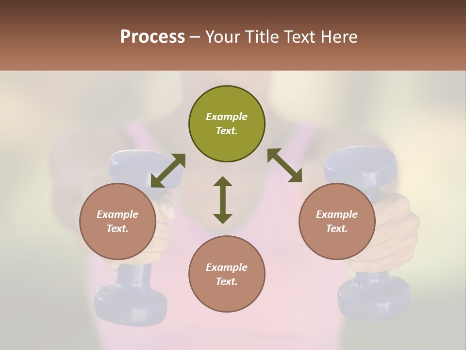 Girl With Dumbbells For Fitness PowerPoint Template