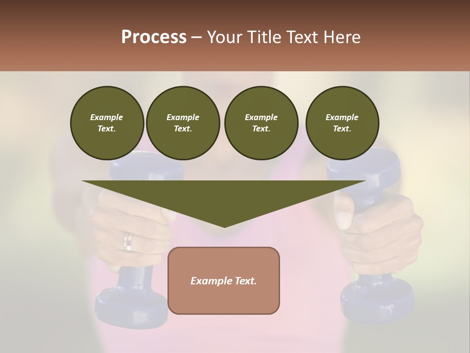 Girl With Dumbbells For Fitness PowerPoint Template