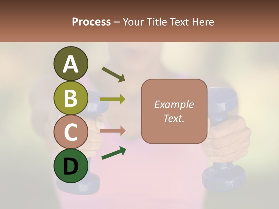 Girl With Dumbbells For Fitness PowerPoint Template