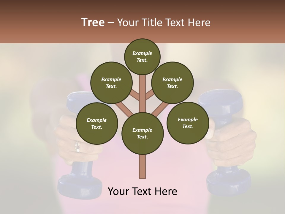 Girl With Dumbbells For Fitness PowerPoint Template